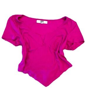 Magenta Crop Top.